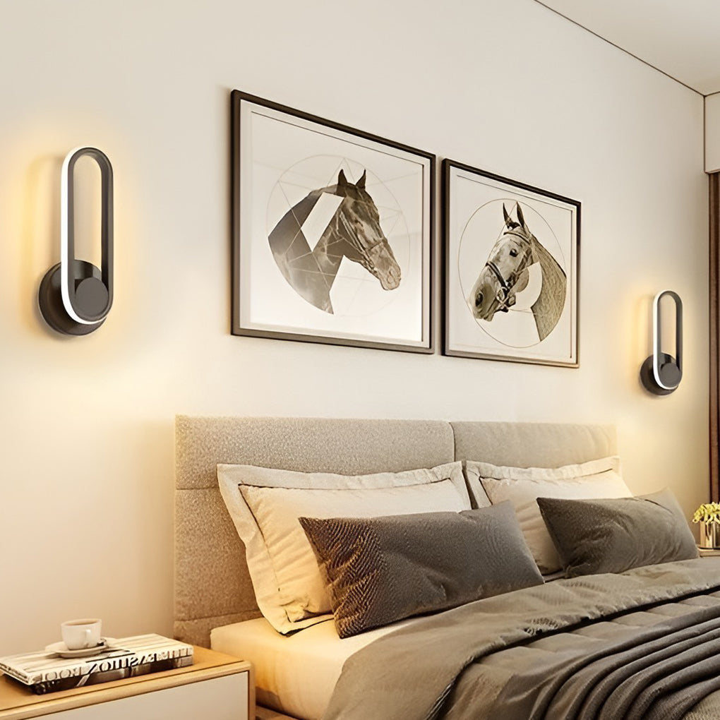 330° Rotatable Nordic LED Wall Sconce - Rounded Rectangular Design
