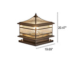 Premium European Brass and Glass Waterproof Square Pillar