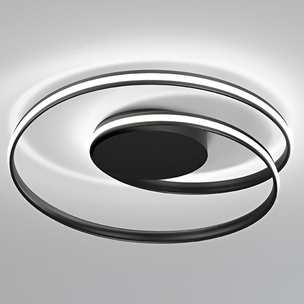 Modern Circular LED Flush Mount Ceiling Light with Stepless Dimming