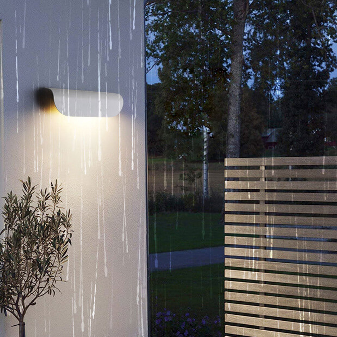 Premium Waterproof LED Curved Outdoor Wall Sconce Lamp