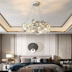 Modern Crystal Electroplated Round Bubble Chandelier
