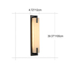 Rectangular Copper Marble LED Outdoor Wall Sconce