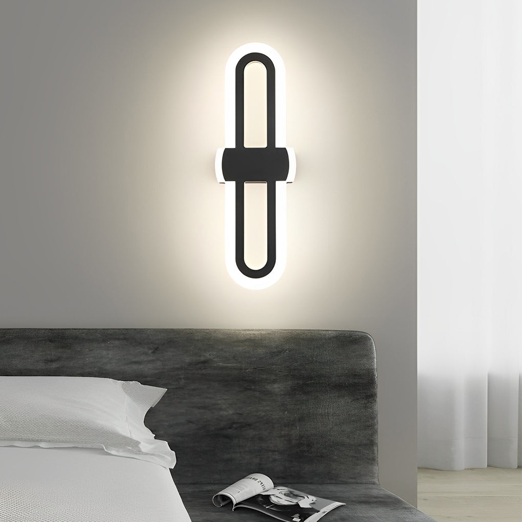 Modern Rounded Rectangular LED Wall Sconce