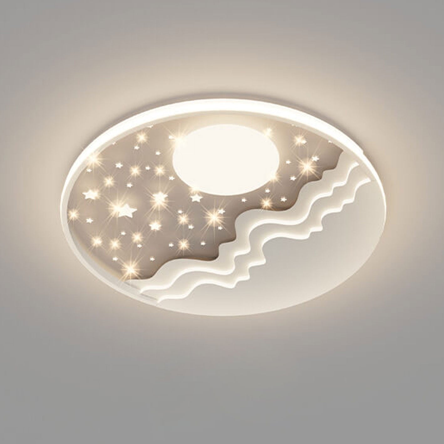 Premium Nordic Star and Moon Aluminum LED Ceiling Light