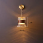 Japanese Walnut & Copper 1-Light Wall Sconce