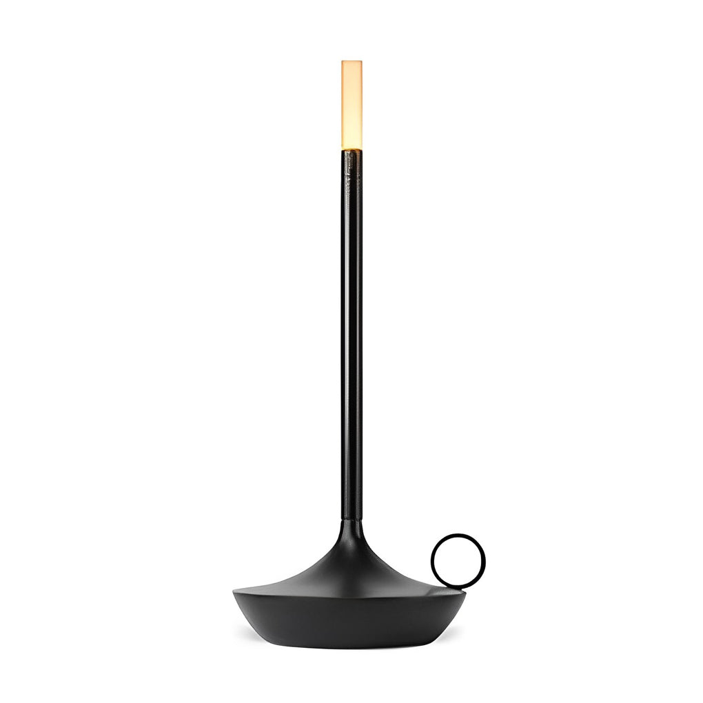 Minimalist Cordless LED Candle Wick Table Lamp