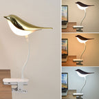 Nordic Bird Clip LED Night Light - USB Rechargeable Table Lamp