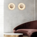 Round LED Wall Sconce in Japanese Travertine Style