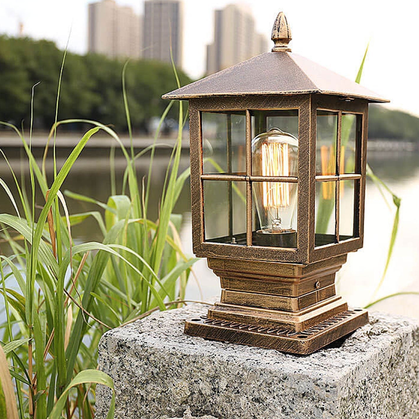 Premium Waterproof European Outdoor Column Lantern