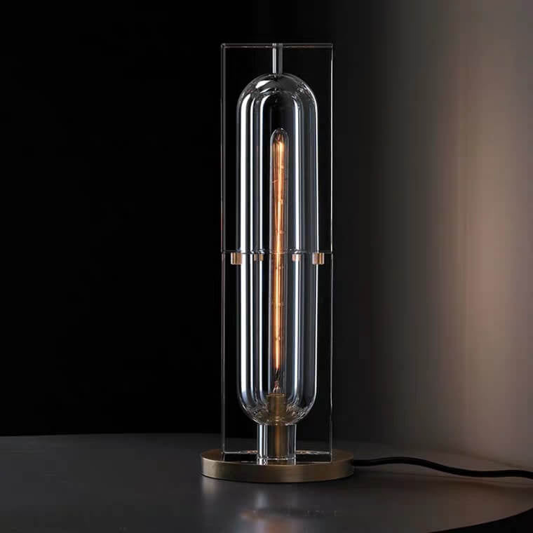 Contemporary Crystal Geometric 1-Light Table Lamp