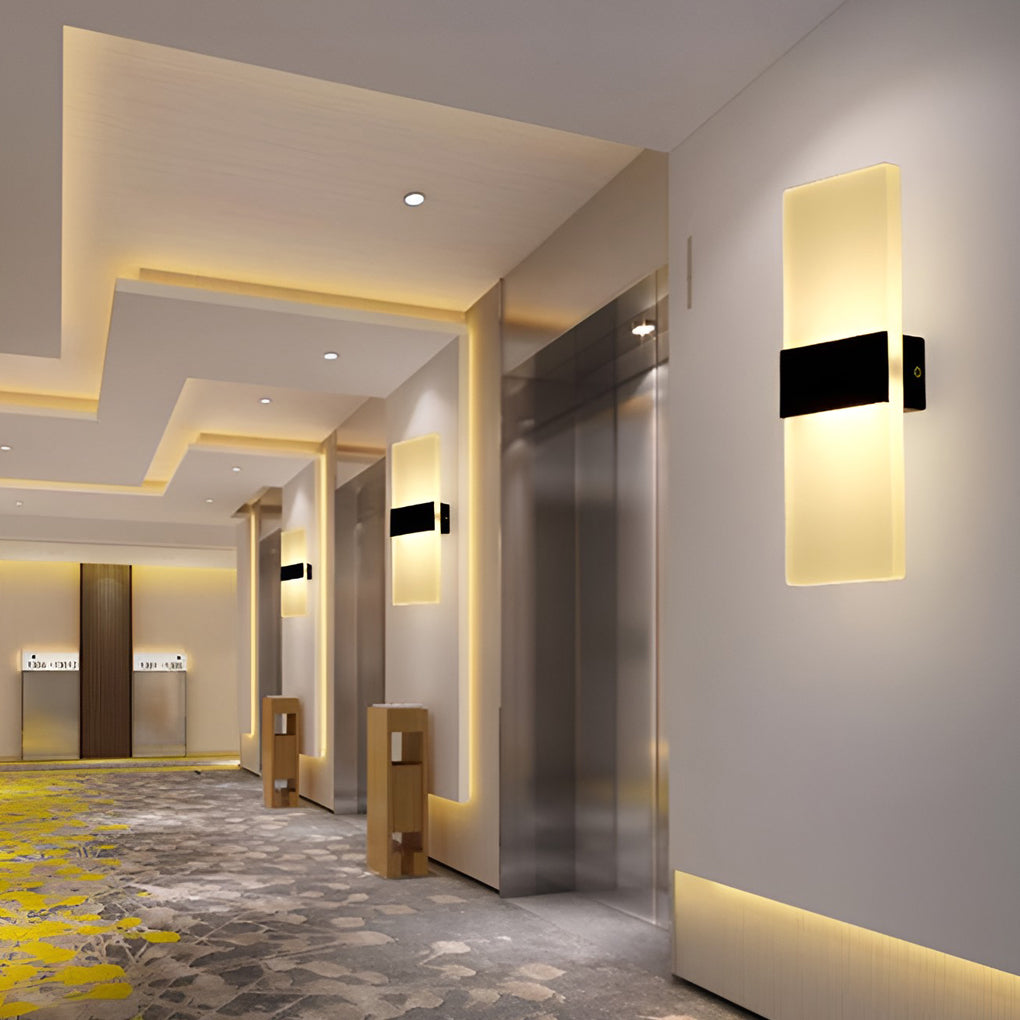 Modern Rectangular 6W LED Acrylic Wall Sconce