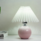 Minimalist Ceramic Pleated Table Lamp