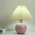 Minimalist Ceramic Pleated Table Lamp
