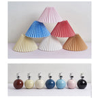 Minimalist Ceramic Pleated Table Lamp