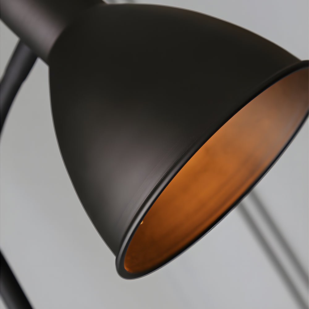 59-Inch Arc LED Floor Lamp with Wood and Metal Design