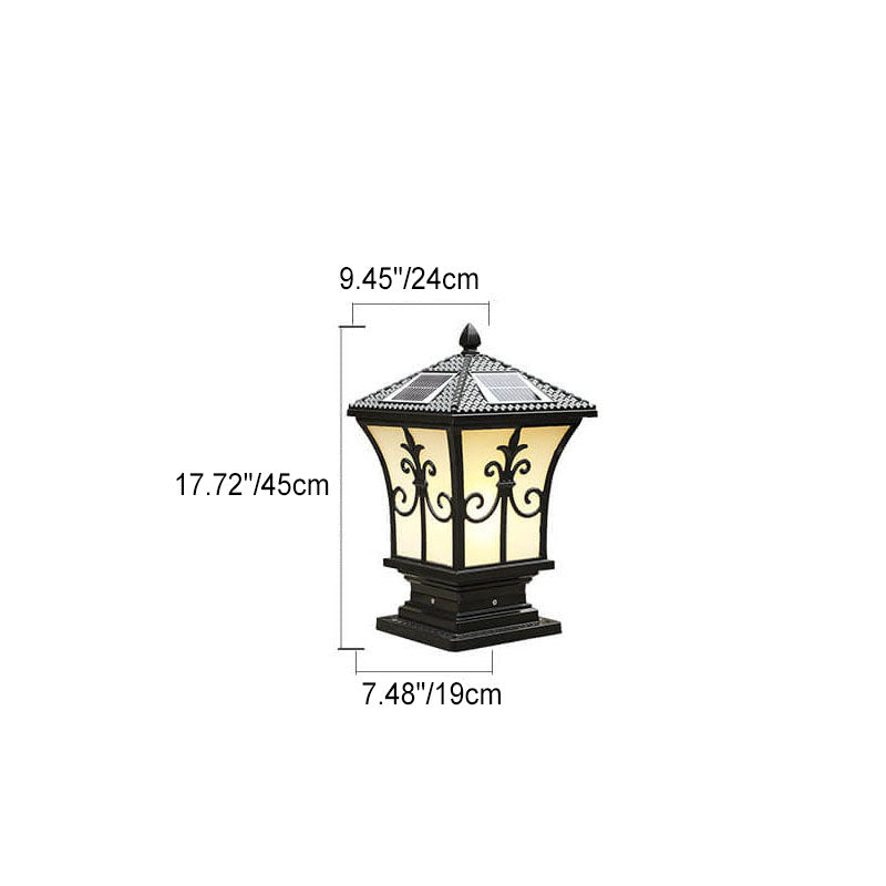 Premium Vintage-Style Waterproof Solar Outdoor Column Light