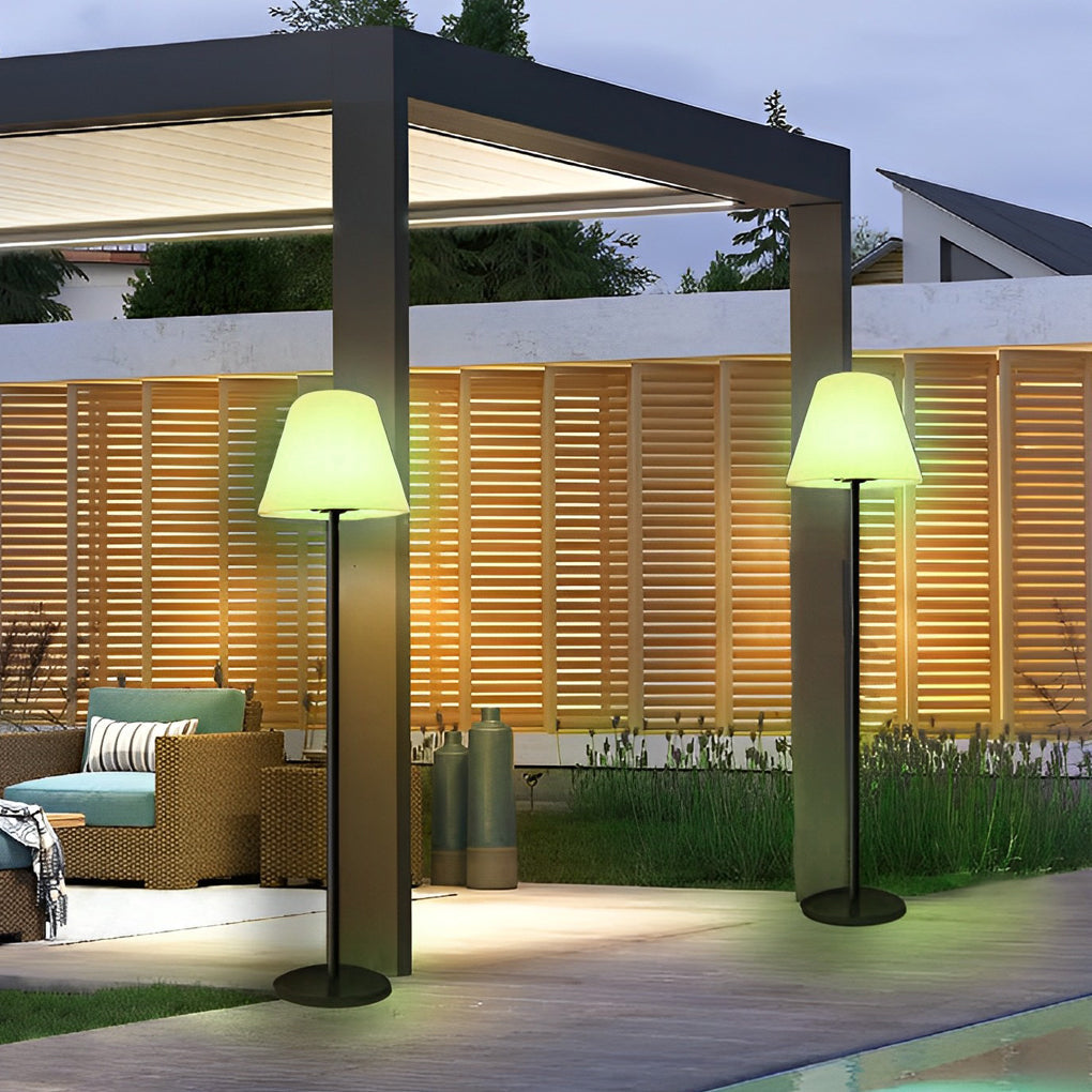 Contemporary LED Metal Floor Lamp with Shade