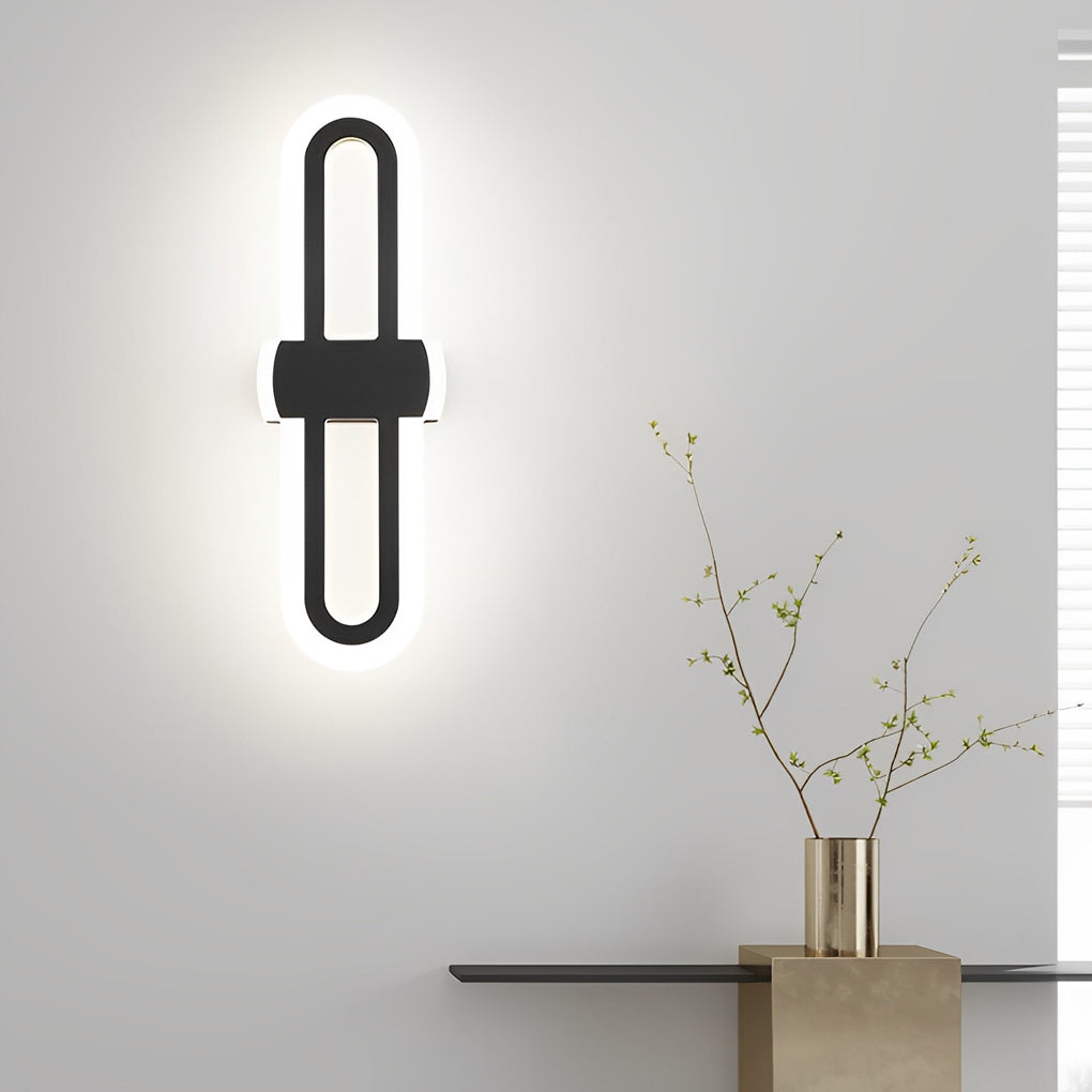 Modern Rounded Rectangular LED Wall Sconce