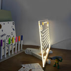 Colorful LED Acrylic Writable Message Board Table Lamp