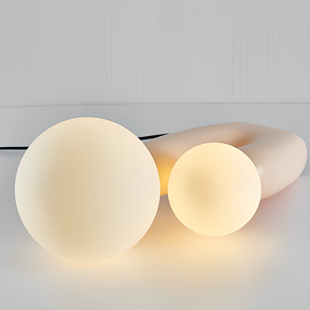 Beige Cactus LED Accent Table Lamp - 2-Light Modern Design