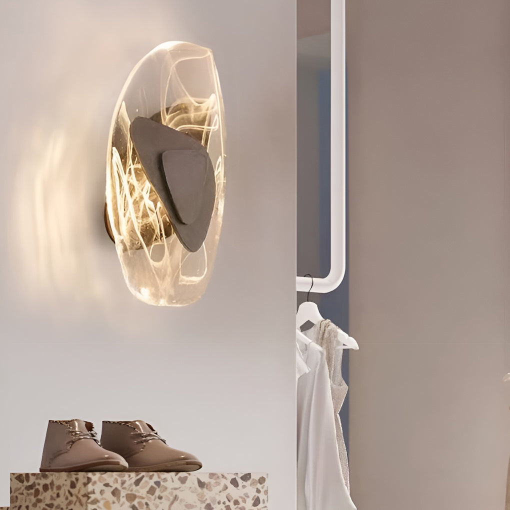 Modern Three-Step Dimming LED Glass Wall Sconce