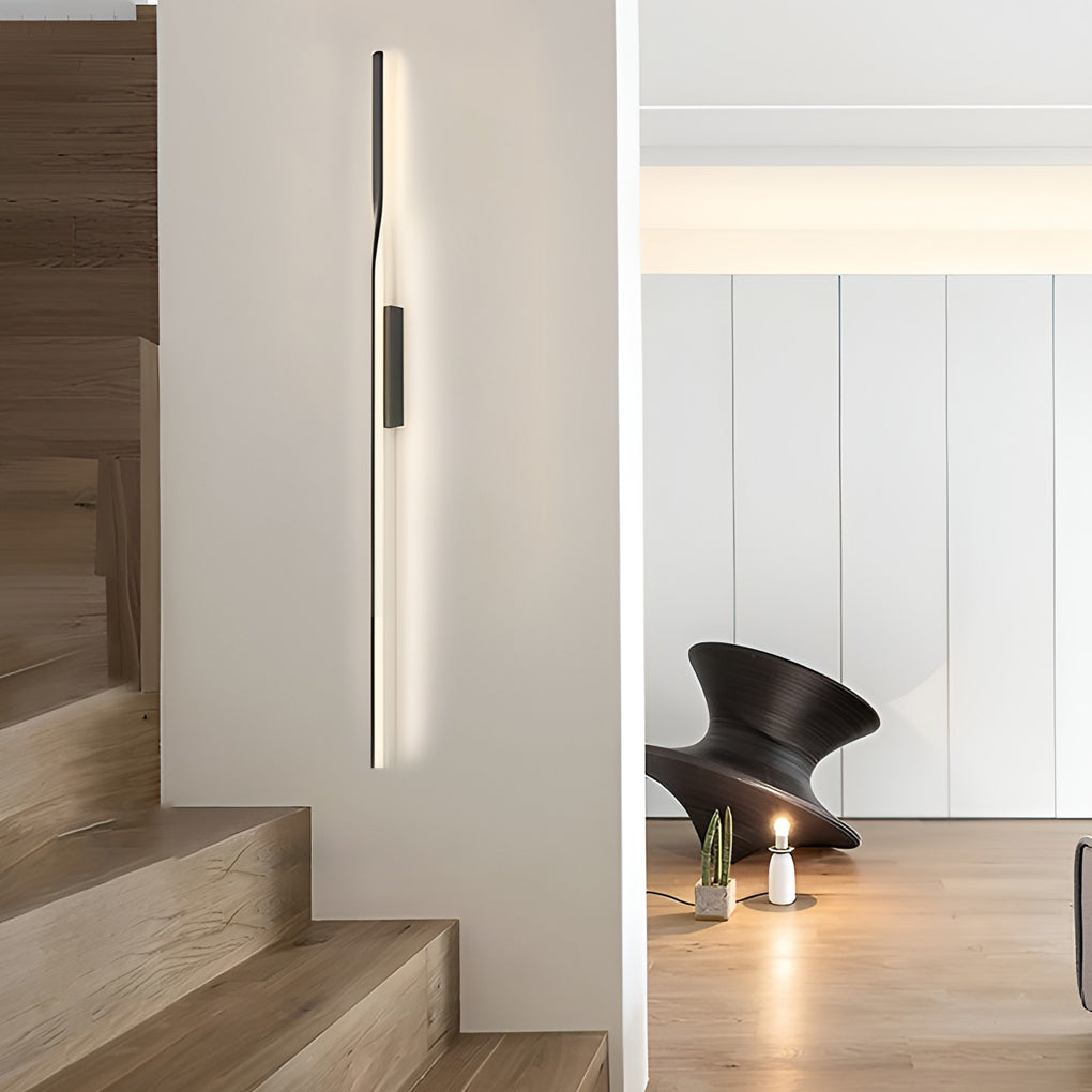 Modern Black Linear LED Wall Sconce - Minimalist Design