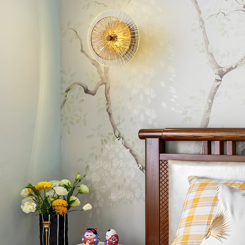 Luxury Round Glass LED Wall Light - Modern Home Decor