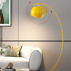 Premium Nordic Minimalist Curved Dome Floor Lamp - 1 Light