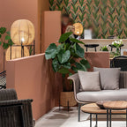 Boho Rattan and Metal Accent Floor Lamp