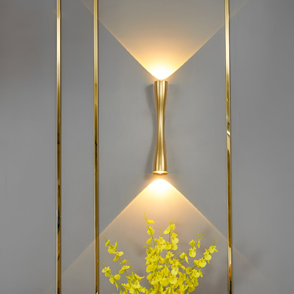 Modern Electroplated Metal LED Up and Down Wall Sconce