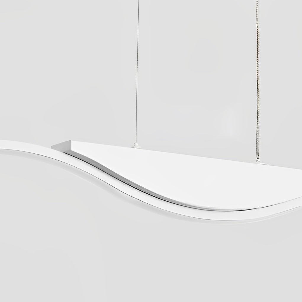 Modern White Line Wave Pendant Ceiling Light