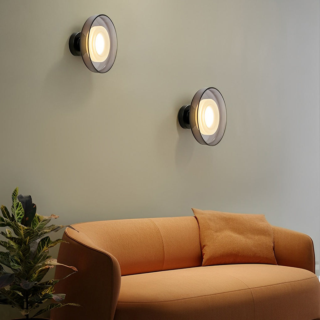 Modern Round Glass LED Wall Sconce