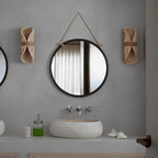 Japanese-Style Rattan Wood LED Wall Lamp - Up and Down Lighting