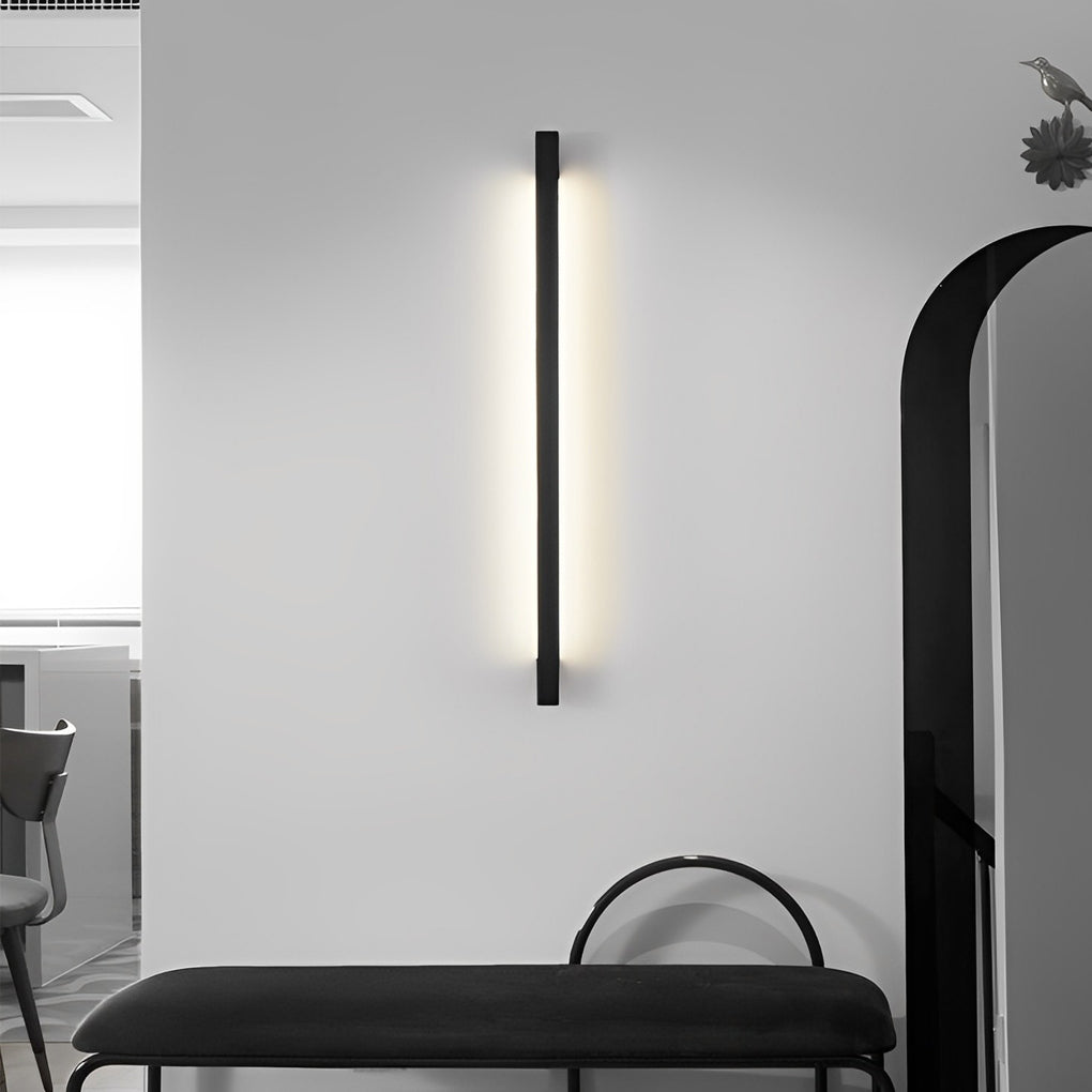 Modern Black LED Wall Lamp with Three-Step Dimming