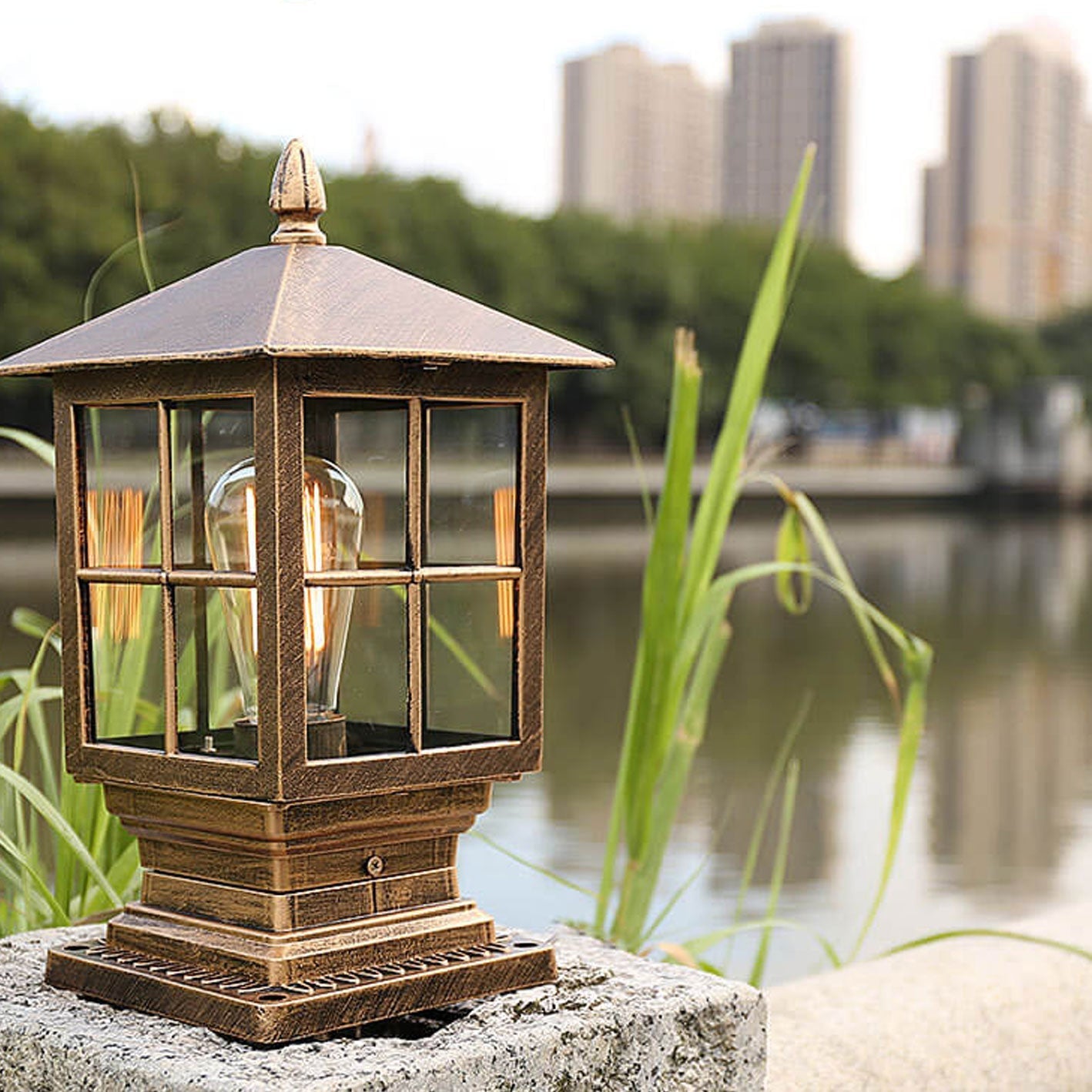 Premium Waterproof European Outdoor Column Lantern