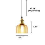 Premium Vintage Lattice Glass 1-Light Pendant