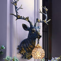 Industrial Deer Head Wall Sconce