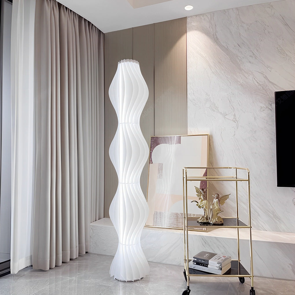 Coastal-Inspired LED Wavy Floor Lamp
