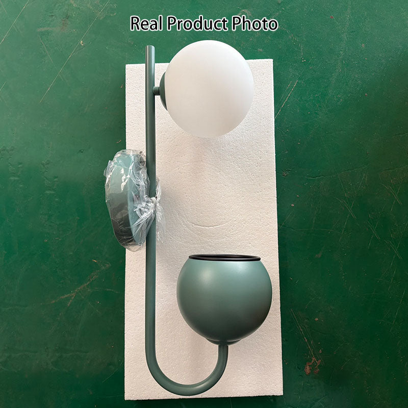 Sphere Wall Sconce with Planter Shelf
