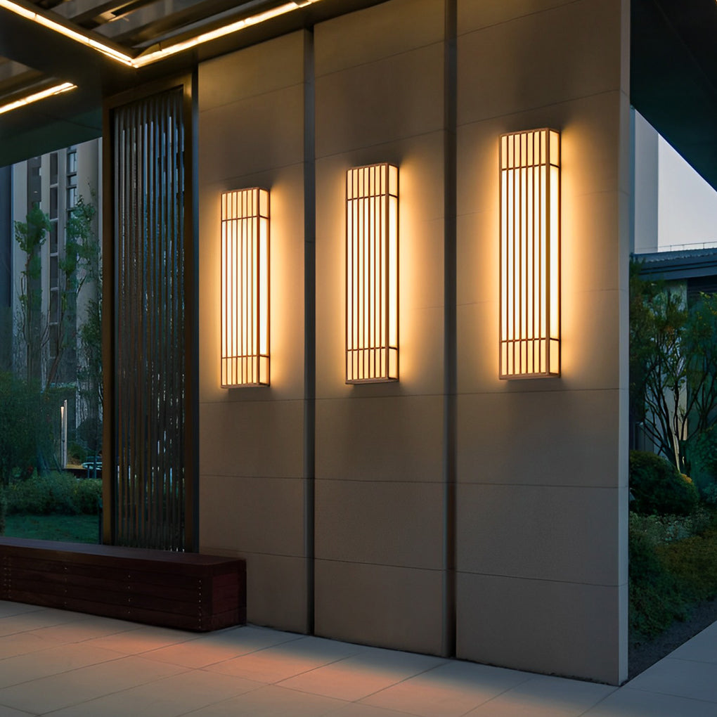 Premium Retro Grid Waterproof Rectangle LED Outdoor Wall Light