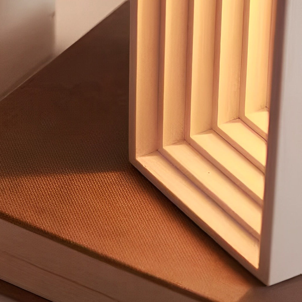 Premium Nordic Concrete LED Rectangle Table Lamp with USB