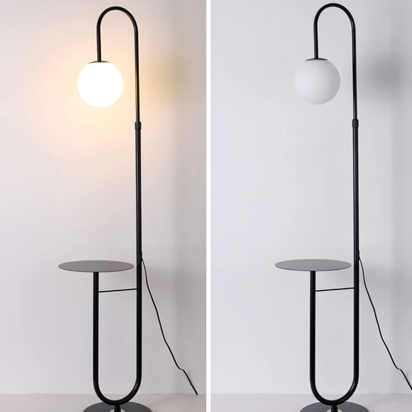Nordic Minimalist Iron and Marble LED Floor Lamp