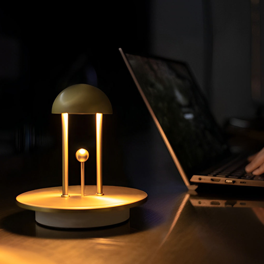 Touch Dimming Nickel Jingle Table Lamp for Ambient Lighting