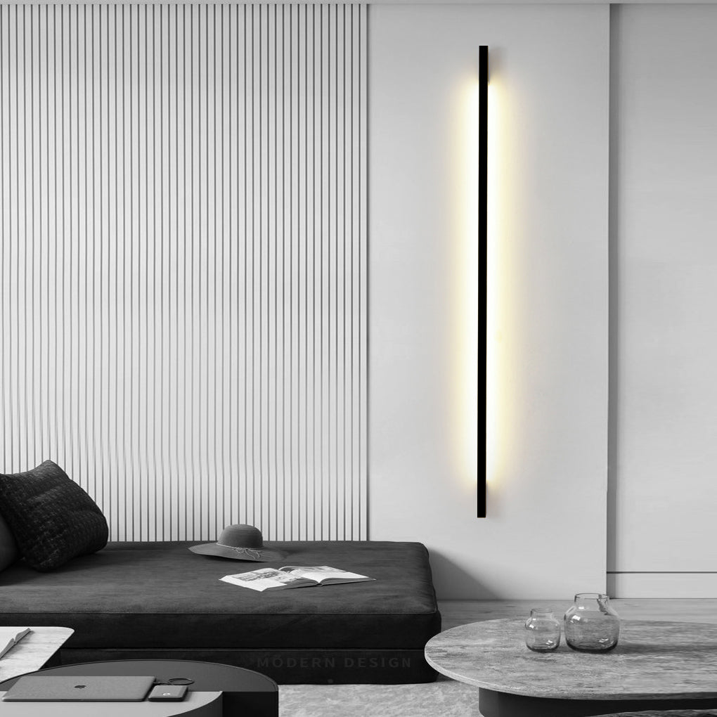 Modern Black LED Wall Lamp with Three-Step Dimming