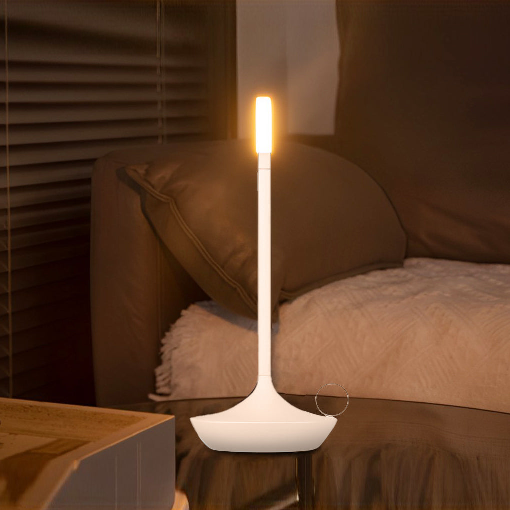 Minimalist Cordless LED Candle Wick Table Lamp