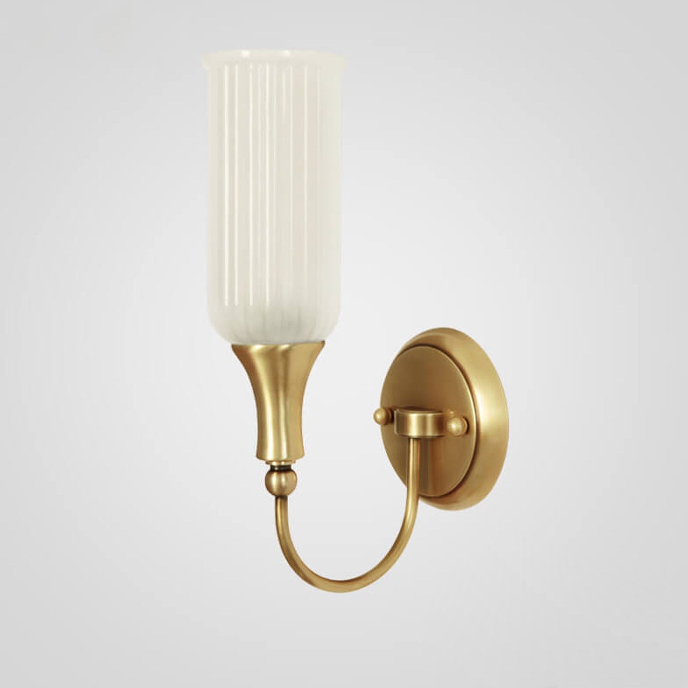 Rustic Brass and Glass 1/2 Light Wall Sconce