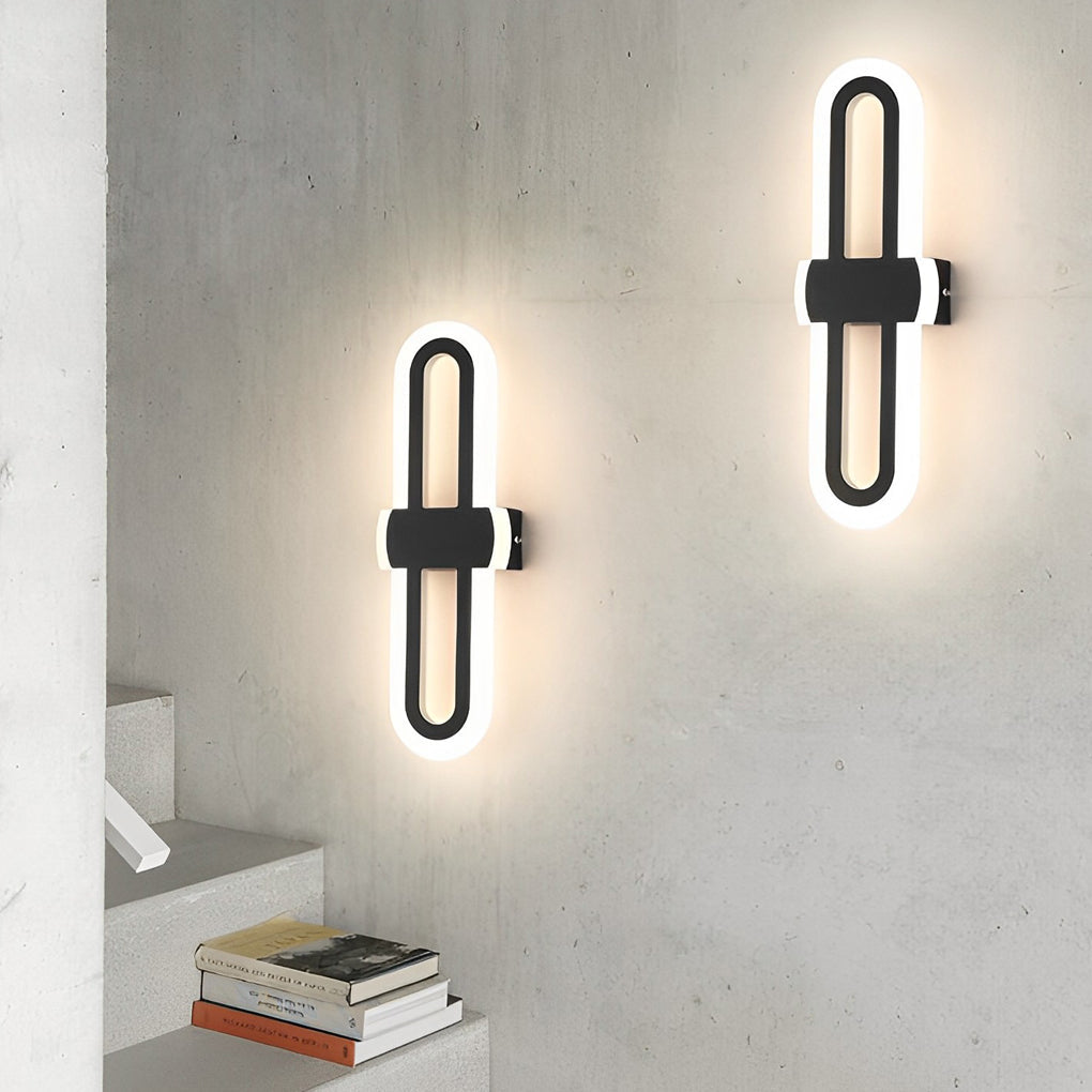 Modern Rounded Rectangular LED Wall Sconce