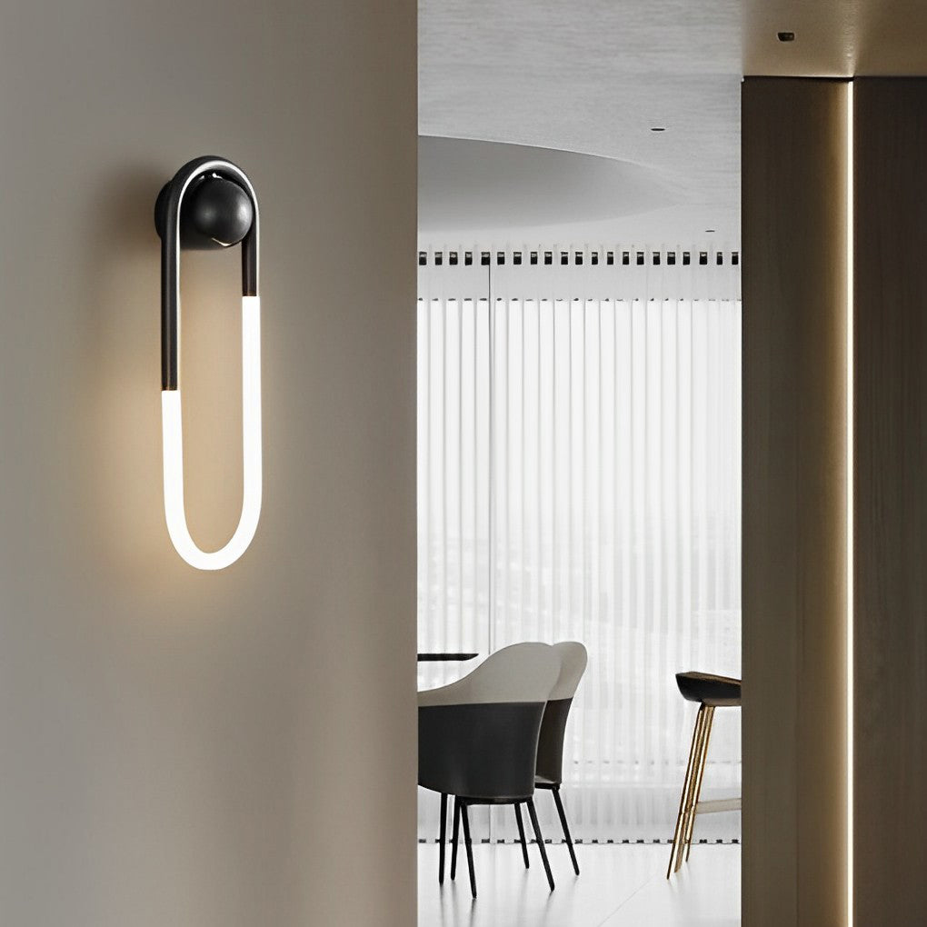 Minimalist Three-Step Dimming LED Wall Lamp - Round Rectangular Copper Design