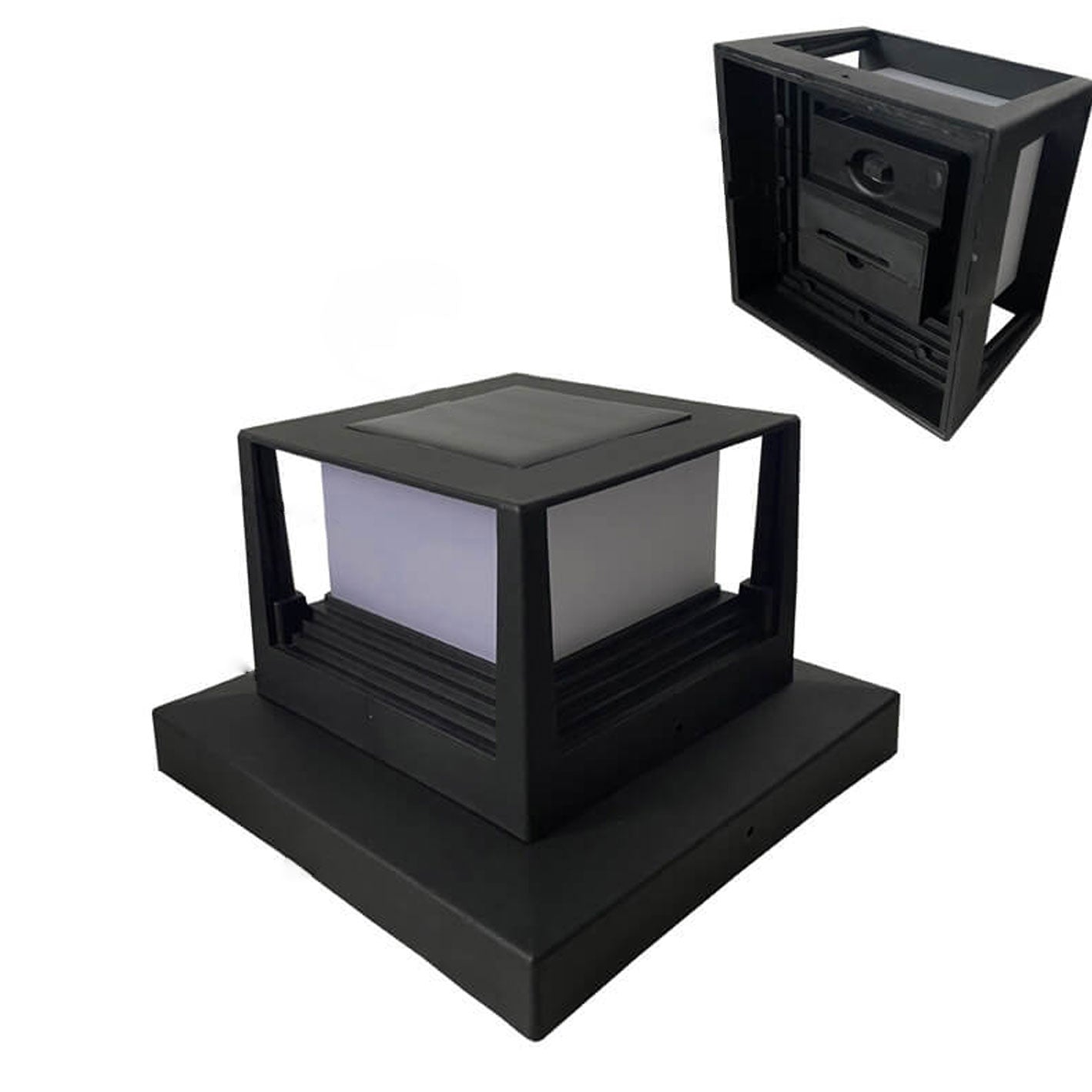 Premium Solar Square Pillar Head Light