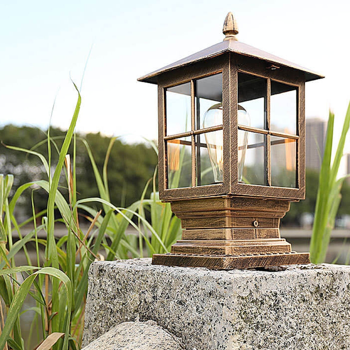 Premium Waterproof European Outdoor Column Lantern